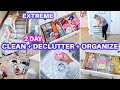EXTREME CLEAN WITH ME + DECLUTTER + ORGANIZE | DAYS OF SPEED CLEANING MOTIVATION | CLOSET DECLUTTER