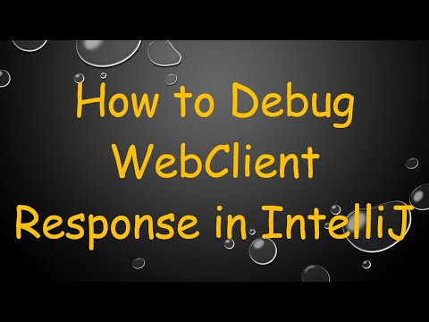 How to Debug WebClient Response in IntelliJ