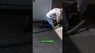 Have you ever had to fix freeze-thaw damage on a stamped patio? #shorts