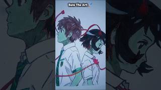 Taki &amp; Mitsuha: Your Name Art Showcase! ☄️✨ #yourname  #animeart #animeart #explorepage #shorts