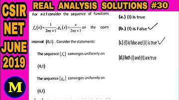 CSIR NET JUNE  2019 REAL ANALYSIS  🔥🔥🔥