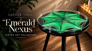Coffee table “Emerald Nexus” String Art Collection 