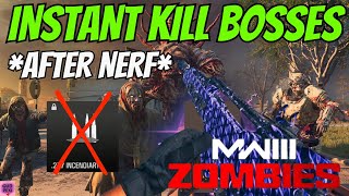 How to INSTANT KILL Bosses in MW3 ZOMBIES after INCENDIARY AMMO NERF! (+ INSTANT KILL GLITCH)