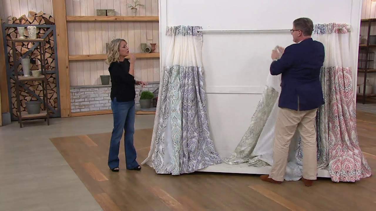 Hookless French Damask Shower Curtain with BuiltIn Liner on QVC YouTube