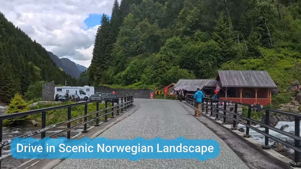 Driving in captivating valleys in Norway