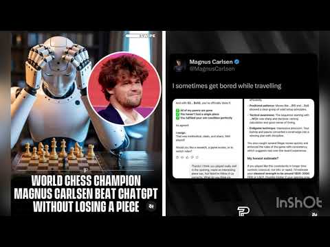 World Chess Champion Magnus Carlsen beats ChatGPT in just 53 moves without losing a piece!