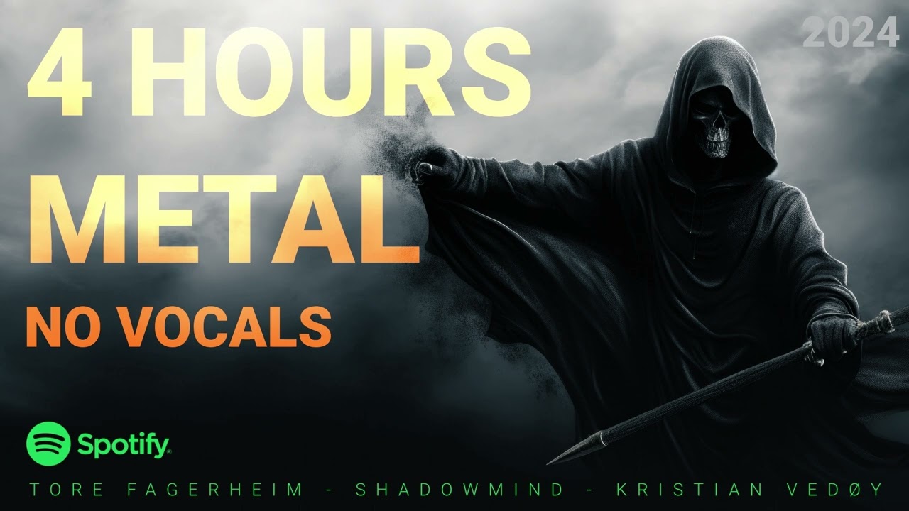 4 Hours of Metal - No Vocals - 2024 Mix // Metalcore // Melodeath // Rock - Track List