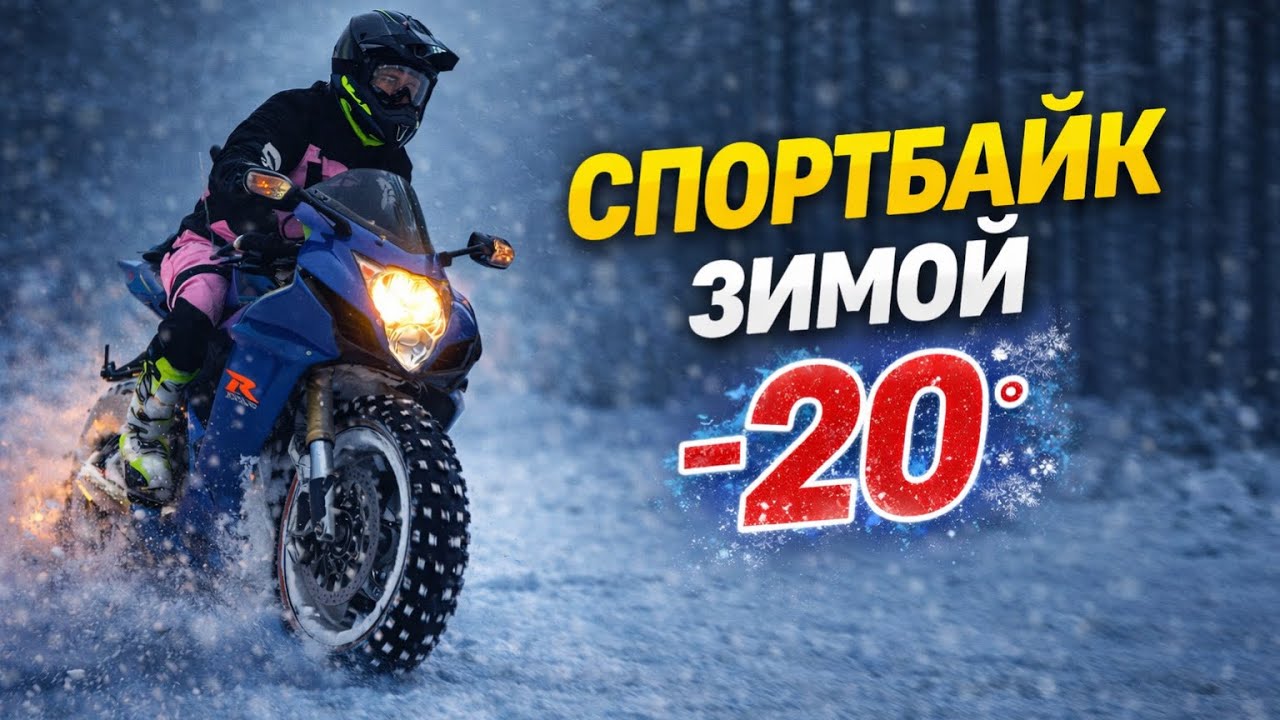 Кто сказал что Спортбайк не для Зимы? GSX-R 750 по Снегу!