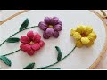 [프랑스자수] 노와이어(No Wire) 입체 꽃자수 3D flower embroidery