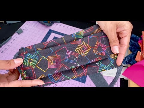 20 min - DIY Easy Cotton Mask Pattern with T-shirt Ties - YouTube