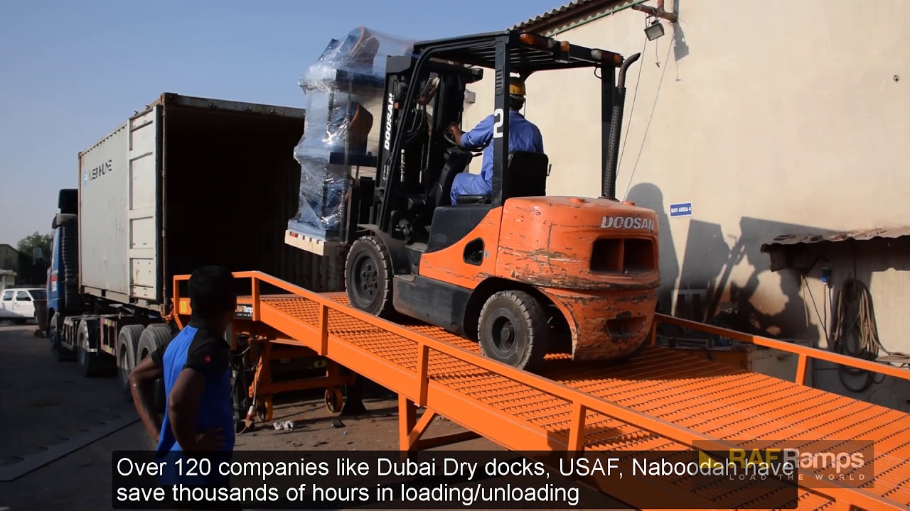 Forklift Ramps Yard Loading Ramps Car Ramps Uae Saudi Arabia Qatar Oman Al Ameen Steel Fabrication Engineering Llc