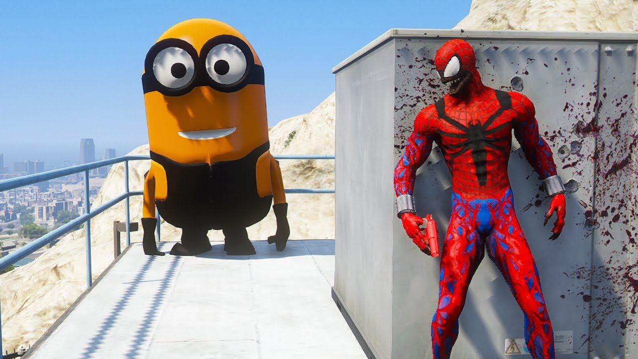 GTA 5 Funny Spiderman vs White Minion Epic Ragdoll Episode. 13