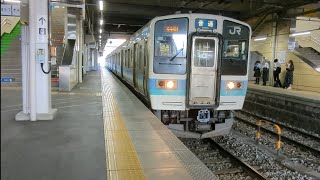 211系長野色が長野駅を発車するだけ