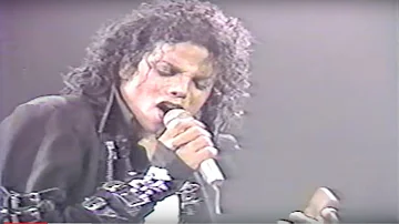 Dj Proper dancing onstage with Michael Jackson Bad Tour Nov 9 1988 Irvine Meadows Amphitheater