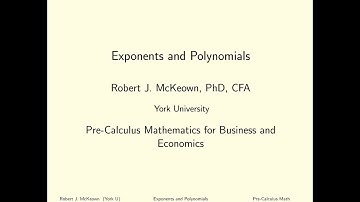 Topic 3 - Exponents and Polynomials I