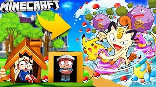 BAZA VS TSUNAMI POKEMONÓW - MINECRAFT TSUNAMI CHALLENGE | Vito VS Bella screenshot 1