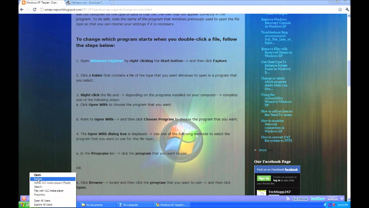 How To Set Which Program to Start When you Double Click