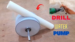 how to make drill water pump at home || powerful water pump