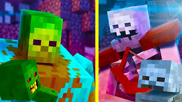 MUTANT SKELETON VS MUTANT ZOMBIE - Minecraft Mob Battle