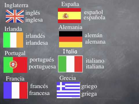 В каких странах испанский государственный. Испаноговорящие страны. Национальности на испанском языке таблица. Страны с испанским языком. Страны и национальности на испанском.