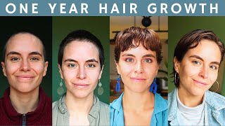 One Year Hair Growth Montage | Shaved Head to (Almost) Bob