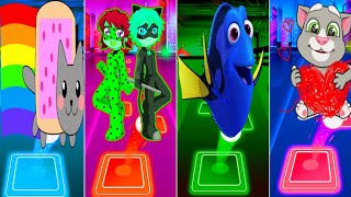 Nyan_Cat_🆚Ladybug Cat_Noir_s_FIRST_Battle🆚Finding_Dory🆚My_Talking_Tom🧚‍♀️Who is best?