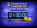 1 hour 30 minute (90 minute) examination timer with 5 minute warning