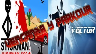 Venganza y parkour- Stickman highway 666/Vector screenshot 3