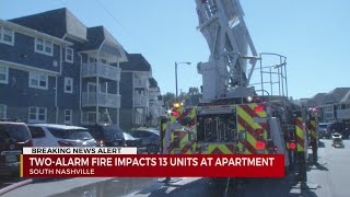 Two-alarm fire impacts 13 units at Nashville apartment complex