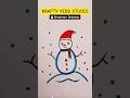 ☃️ Snowman Drawing Step By Step | Easy Drawing For Kids #shorts #drawing #youtubeshorts
