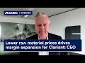 Lower raw material prices drives margin expansion for Clariant, CEO says