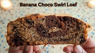 Soft Banana Loaf with a Chocolate Swirl 🍫🍌♡ Small Batch