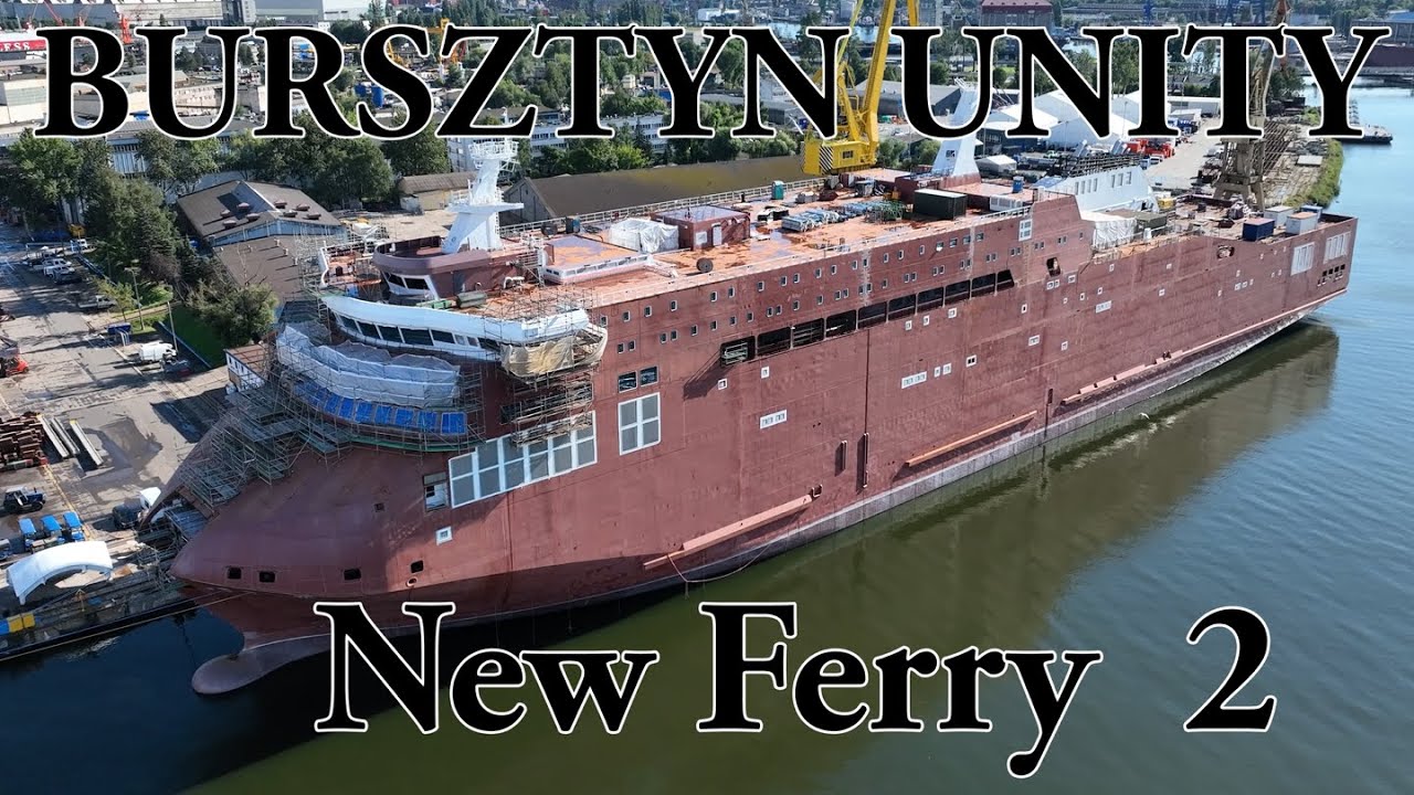 Nowy prom Nr. 2 BURSZTYN UNITY w budowie Stocznia Remontowa Gdańsk 26 sierpnia 2025