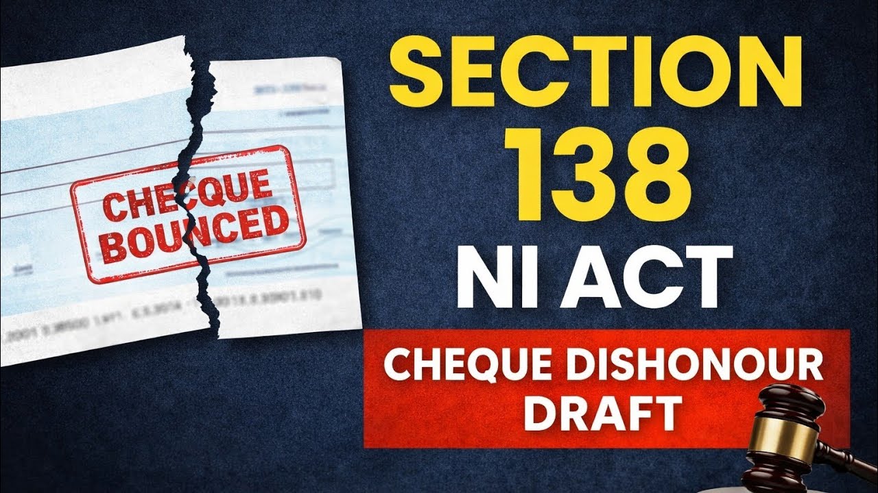 Section 138 NI Act | Cheque Dishonour Complaint Draft Explained 