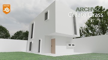 Create Grass on Exterior - Blender Tutorial