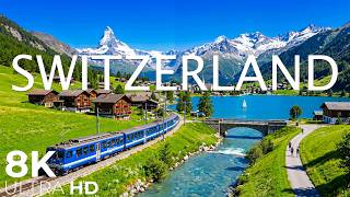 Switzerland 8K | Swiss Alps, Crystal Lakes & Storybook Villages – Scenic Nature Film