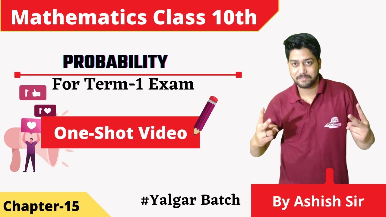 Probability One Shot Video For Term 1 Exam Chp 15 Class 10th Maths 