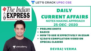 25-Dec-2020 | Daily Current Affairs | Indian Express News Paper | UPSC CSE/IAS 2021 | Devraj Verma