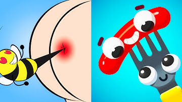 Help Me Tricky Puzzle vs Fork N Sausage / Satisfying Mobile Gameplay