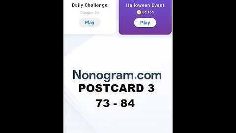 Casually play Nonogram.com Halloween Event 3rd Postcard level 73-84 (almost) no commentary