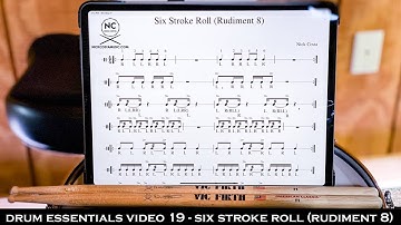 Drum Essentials Video 19 - Six Stroke Roll (Rudiment 8) | NickCostaMusic.com