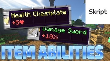 How to create Custom Item Abilities | Skript tutorial