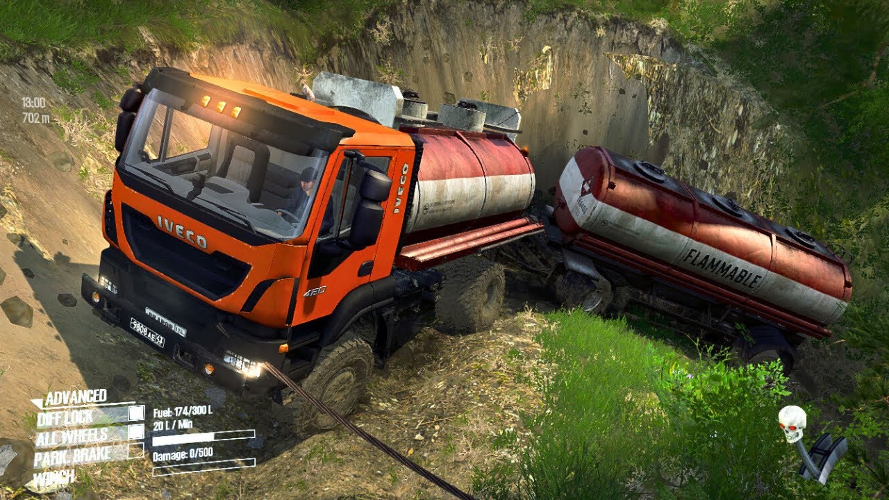 Mudrunner | Transporting Fuel To A Lumber Yard Uphill