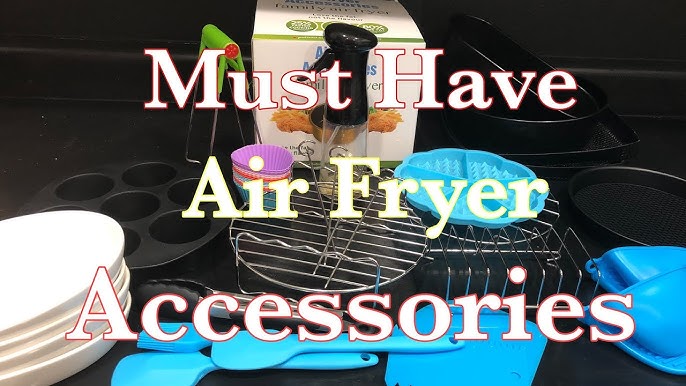 Air Fryer Oven Accessories Set With Cake Tin Baking Pizza Tray Basket  Baking Ninja Foodi Grill Rack Insulation Pads For Air Fryer Baking 6in 5pcs
