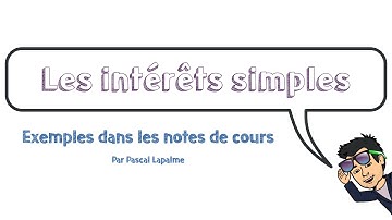 Chapitre 4 - Intérêts simples