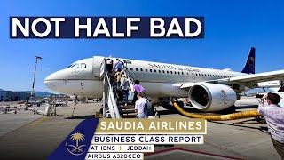 SAUDIA A320  Business Class (Lie Flat)【4K Trip Report Athens to Jeddah】🎄 #FLIPFLOPMAS Ep. 2 screenshot 5