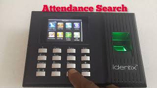 ESSL K90 PRO Attendance search feature explained How to check