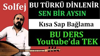 BAĞLAMA DERSİ DİNLEYENİ ETKİLEYEN TÜRKÜ ( SEN BİR AYSIN ) SOLFEJ Resimi