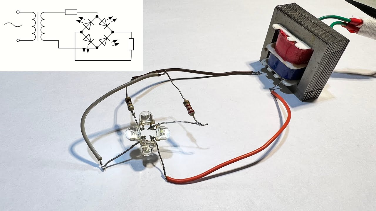 Diode bridge of LEDs. You will see how it works - YouTube