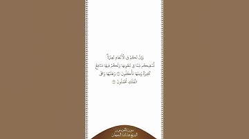 تلاوة في دقيقة | سورة المؤمنون | الآيات من ٢١ إلى ٢٢ | الشيخ عبدالله البعيجان